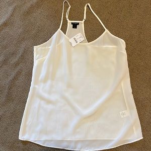 Nicole Miller white top with zipper